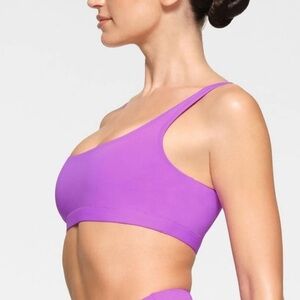 NWT SKIMS Signature Swim Tank Bikini Top - Violet Purple - XXS